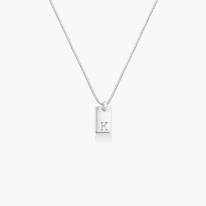 Personalized Tag Initial Necklace