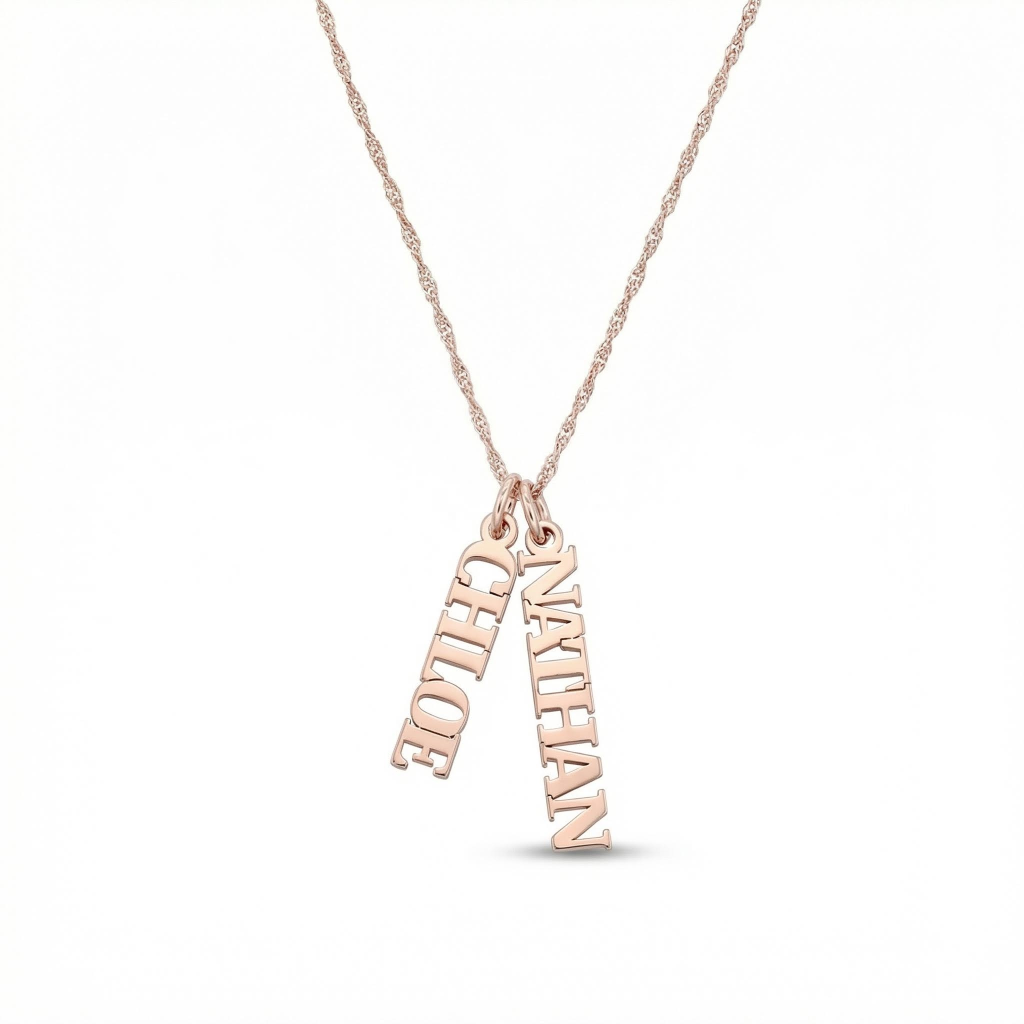 Multiple Vertical Name Necklace