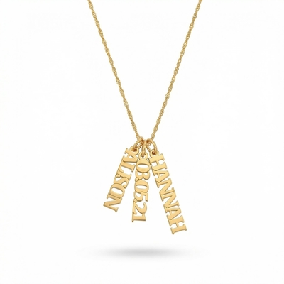 Multiple Vertical Name Necklace