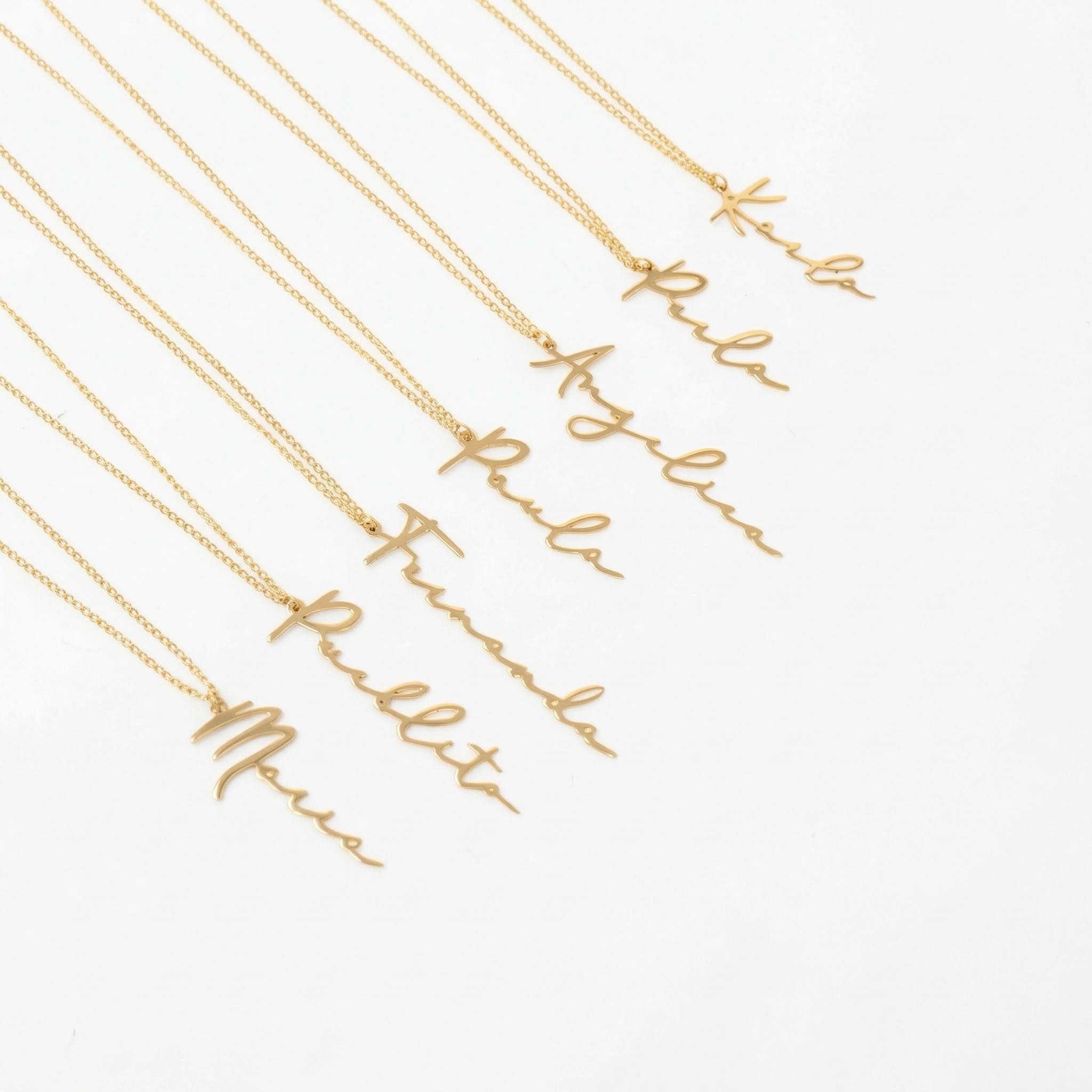 Customized Vertical Name Necklace