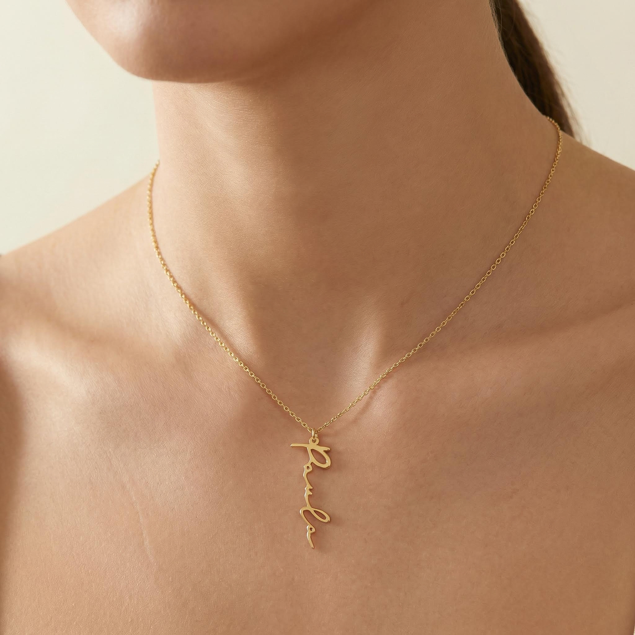 Customized Vertical Name Necklace