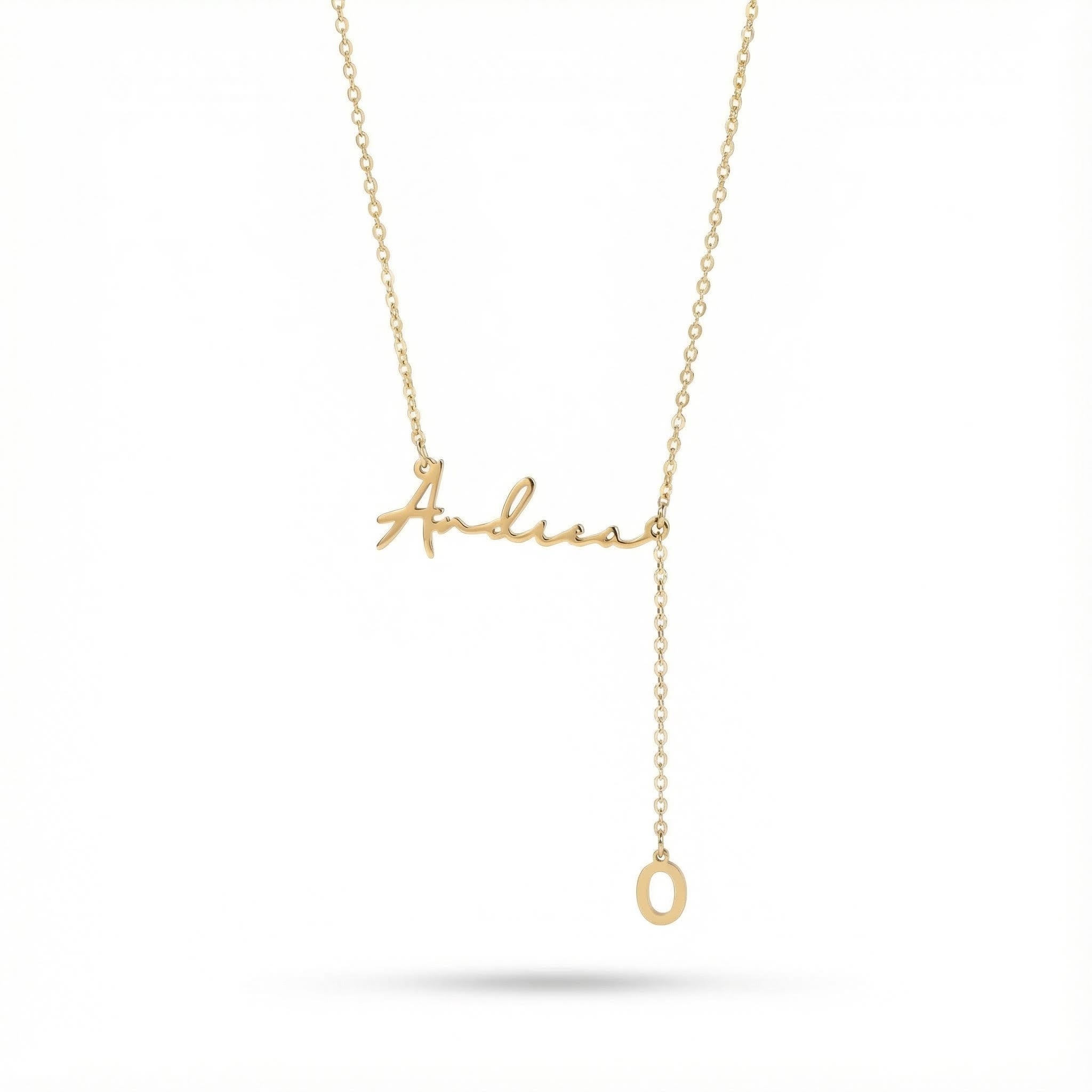 Initial Charm Name Necklace