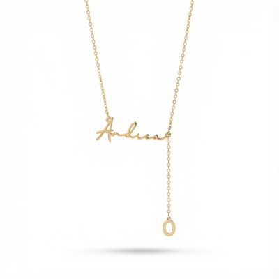 Initial Charm Name Necklace