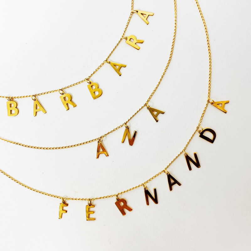 Personalized Letter Charms Necklace