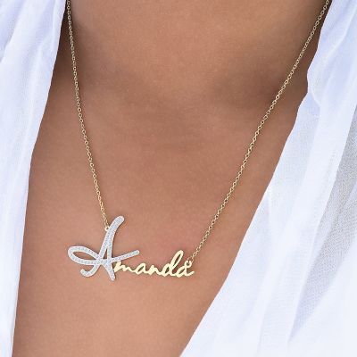 Iced Initial Name Necklace