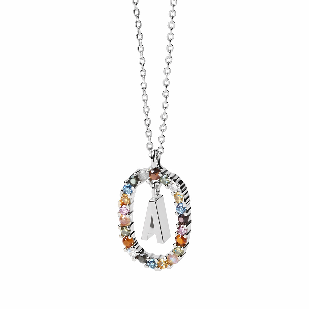 Initial Colored Diamond Necklace
