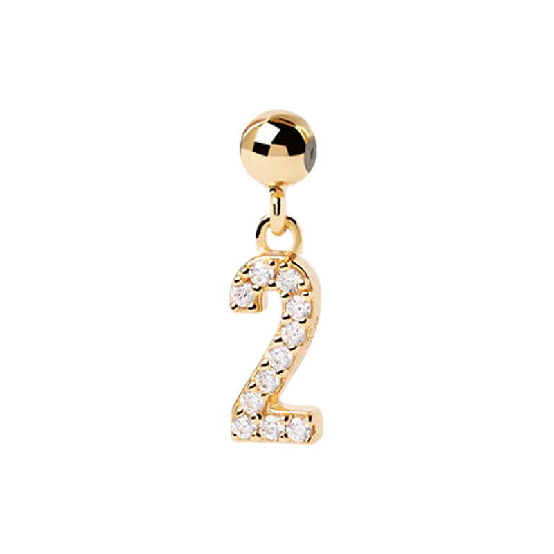 Diamond Number Charms Necklace