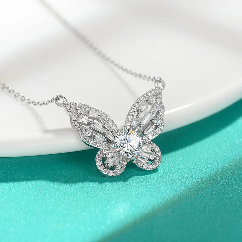 S925 Sterling Silver Lovely Lady Necklace For Women - Charm Chain 18 Inch