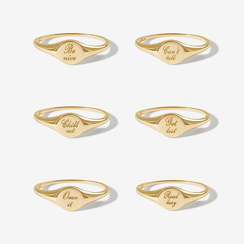 Personlized Mood Signet Ring