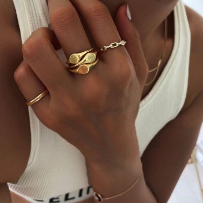 Personlized Mood Signet Ring