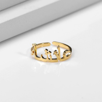 Personlized Arabic Name Ring
