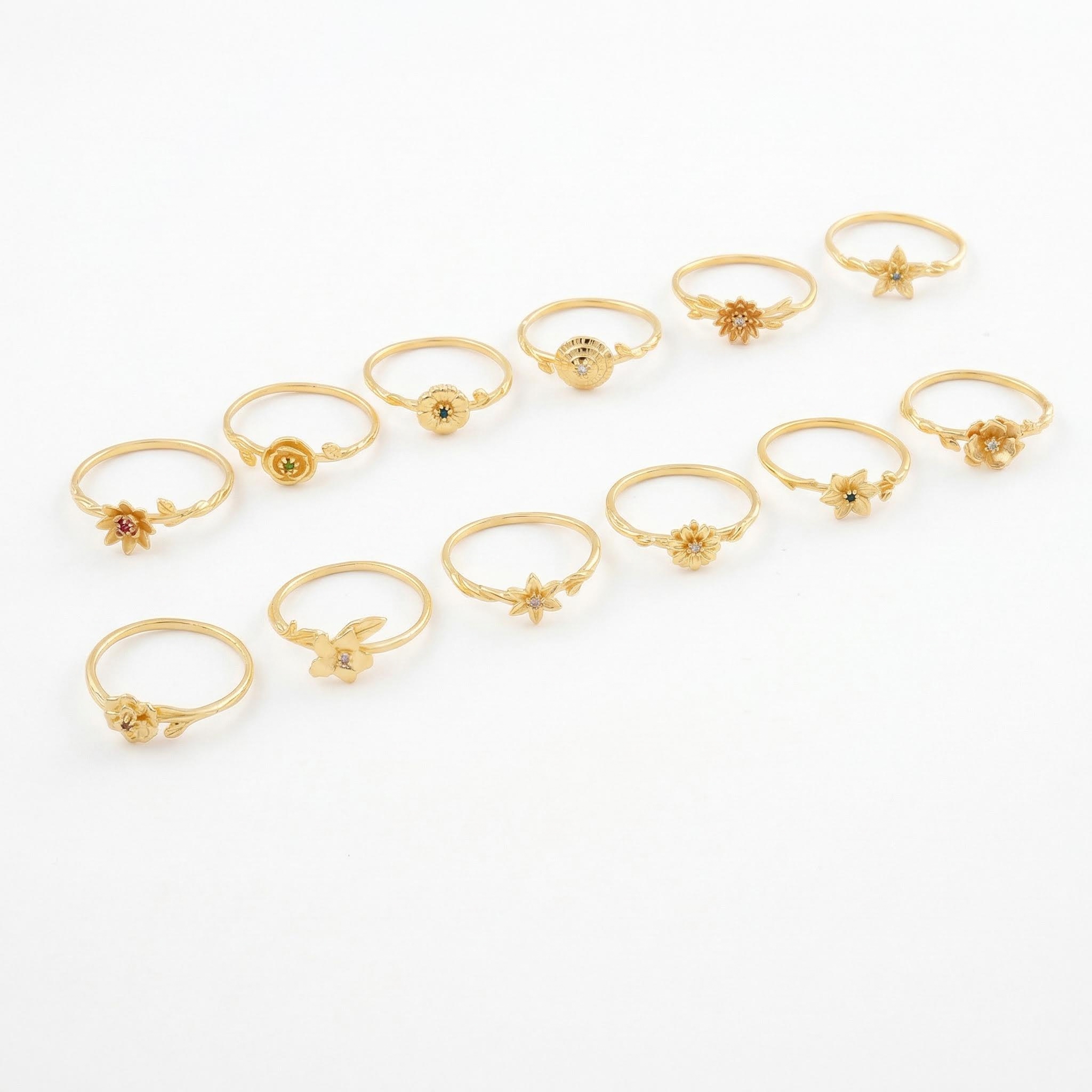 Personalized Birth Flower Ring