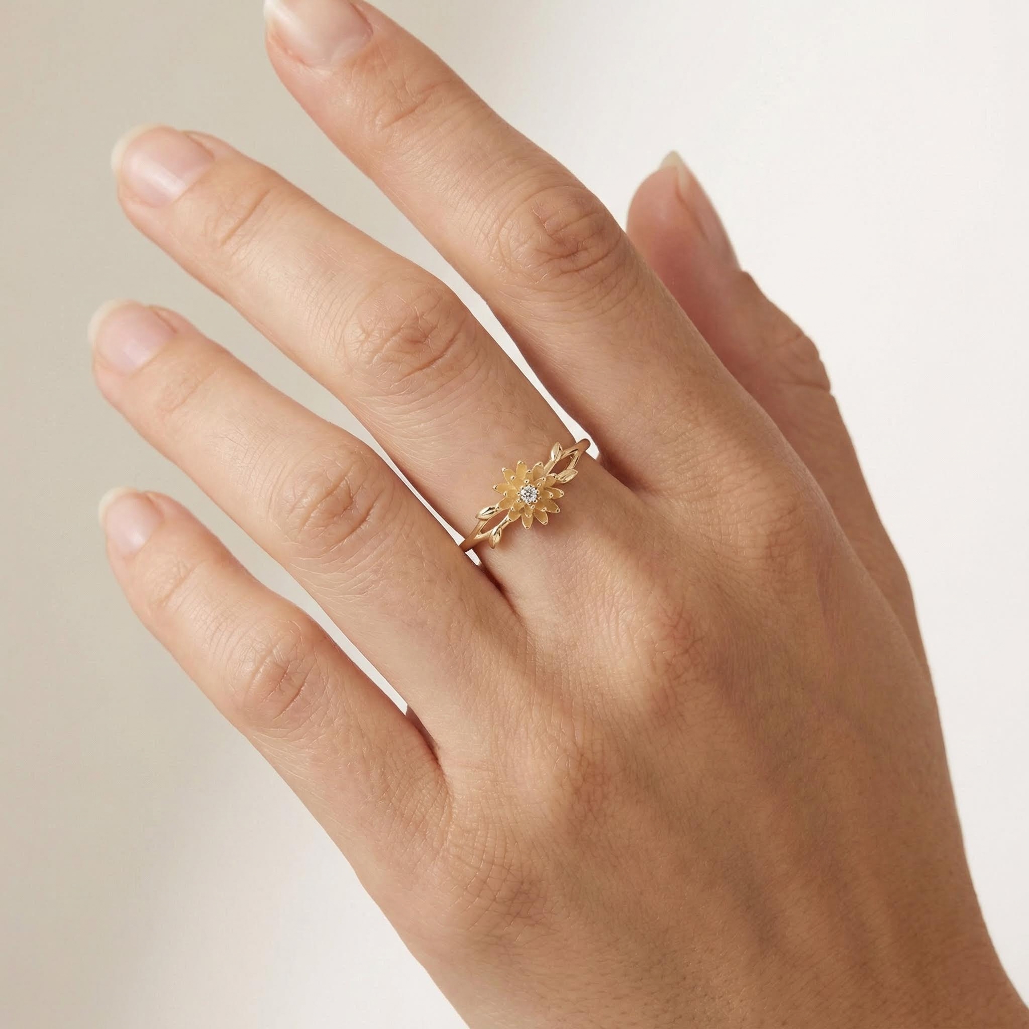 Personalized Birth Flower Ring