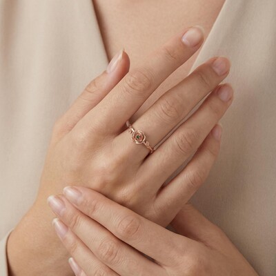 Personalized Birth Flower Ring