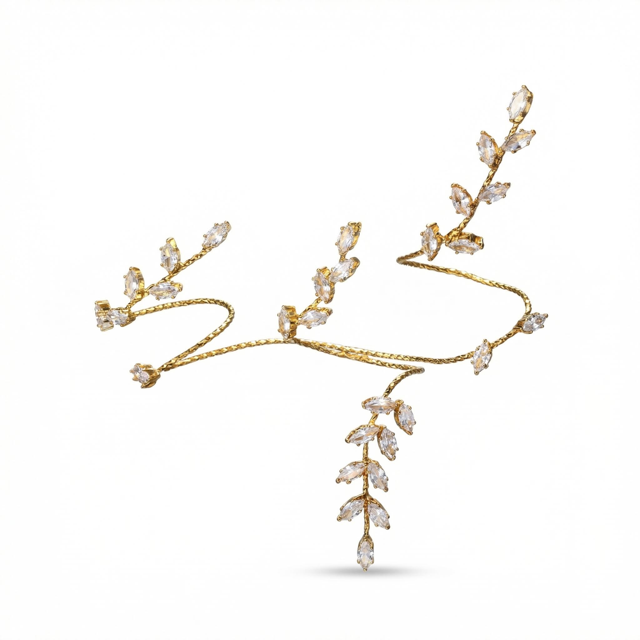 Diamond Leaf Wrapped Open Ring Diamond Leaf Wrapped Open Ring