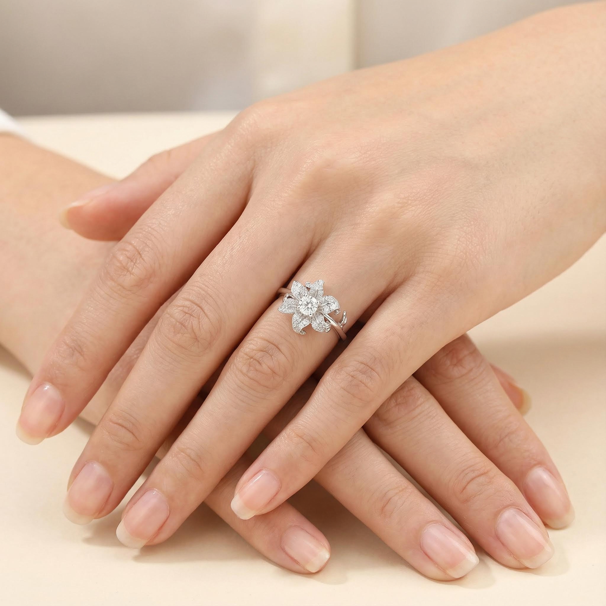 Diamond lily Open Ring Diamond lily Open Ring