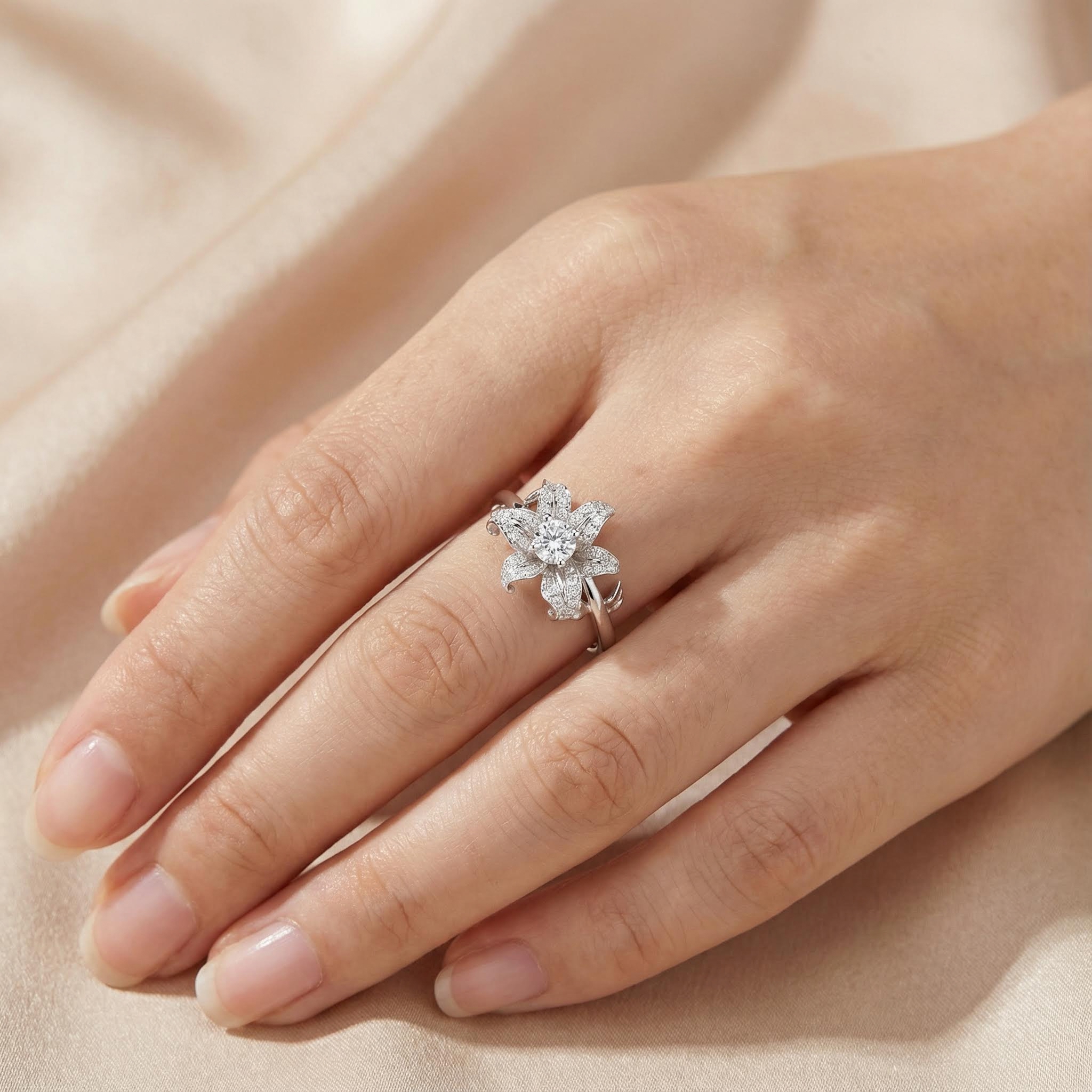 Diamond lily Open Ring Diamond lily Open Ring