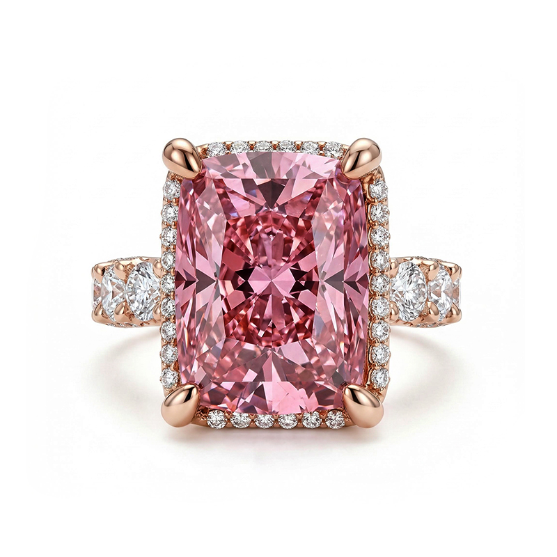 Diamond Morganite Engagement Ring