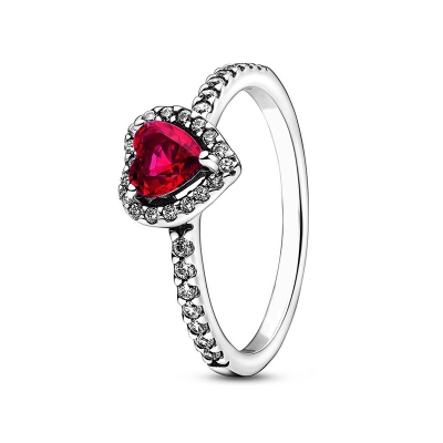Heart Ruby Engagement Ring