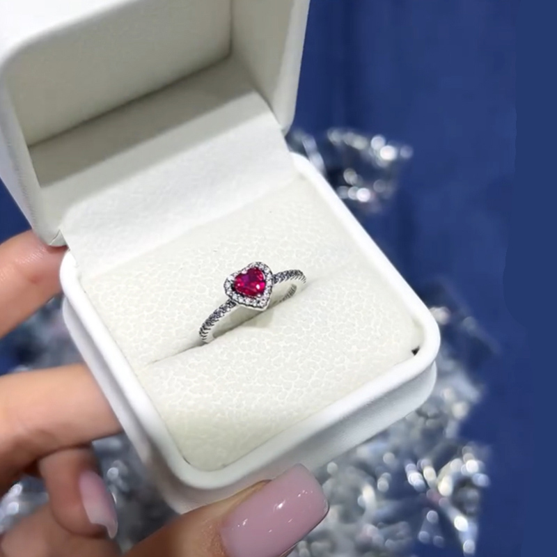 Ruby Heart Cut Halo Engagement Ring Ruby Heart Cut Halo Engagement Ring