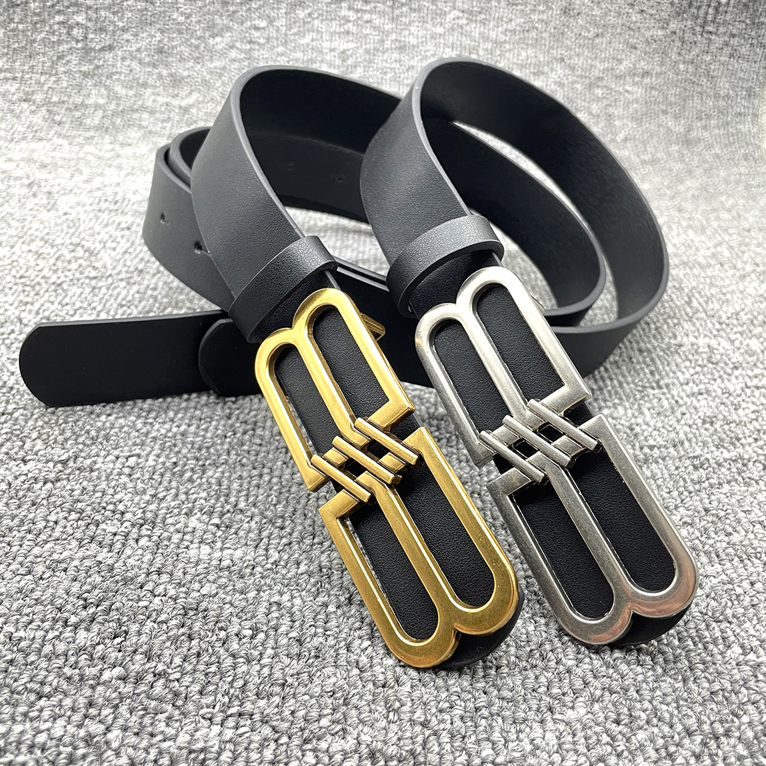 Y2K Fashion Metal Wide Letter Belt