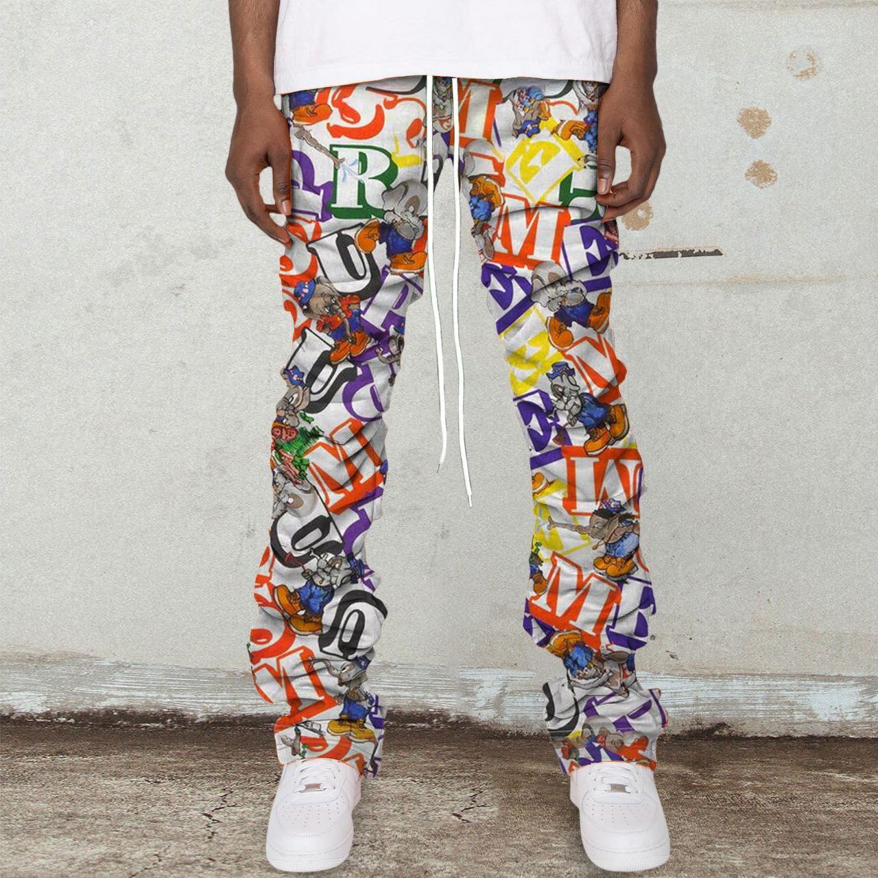 Hip Hop Graffiti Fashion Flared Pants