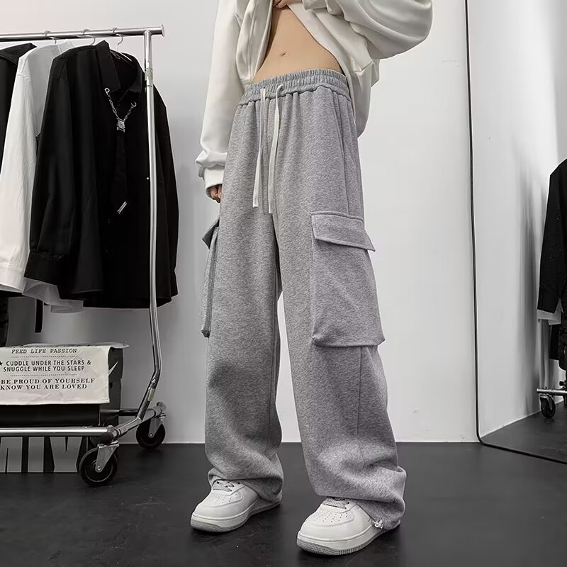 Hip Hop Drawstring Pocket Casual Pants