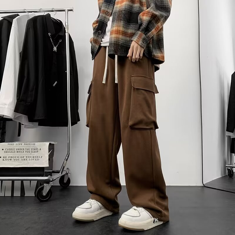 Hip Hop Drawstring Pocket Casual Pants