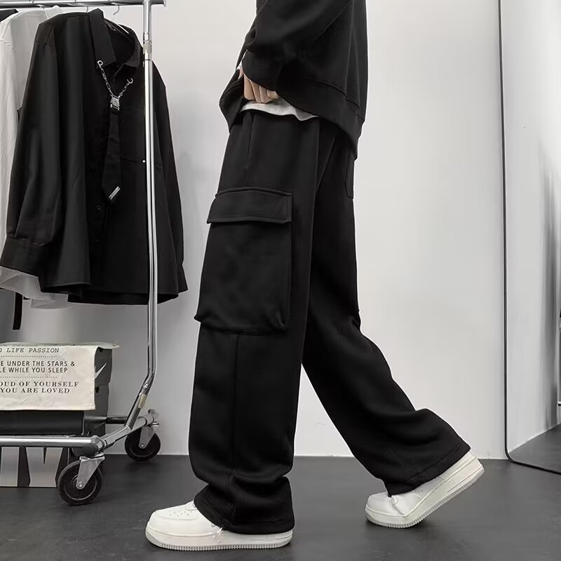 Hip Hop Drawstring Pocket Casual Pants