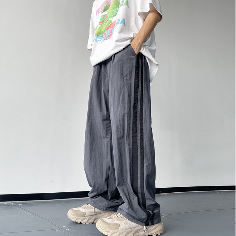 Hip Hop Quick Dry Striped Parachutist Casual Pants