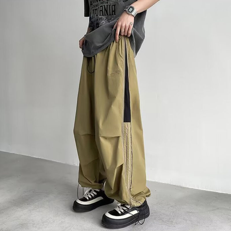 Striped Colorblock Trend Pleated Casual Pants