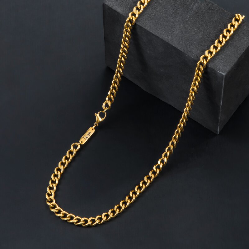 6mm Custom Name Cuban Bracelet & Necklace in Gold