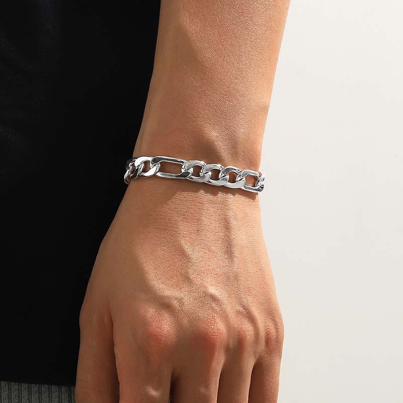 12mm Figaro Bracelet for Men