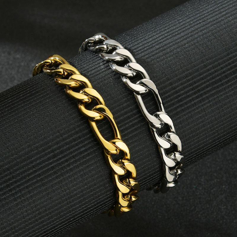 12mm Figaro Bracelet for Men