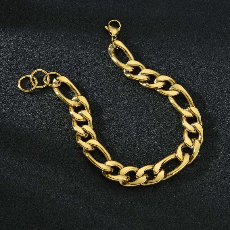 12mm Figaro Bracelet for Men