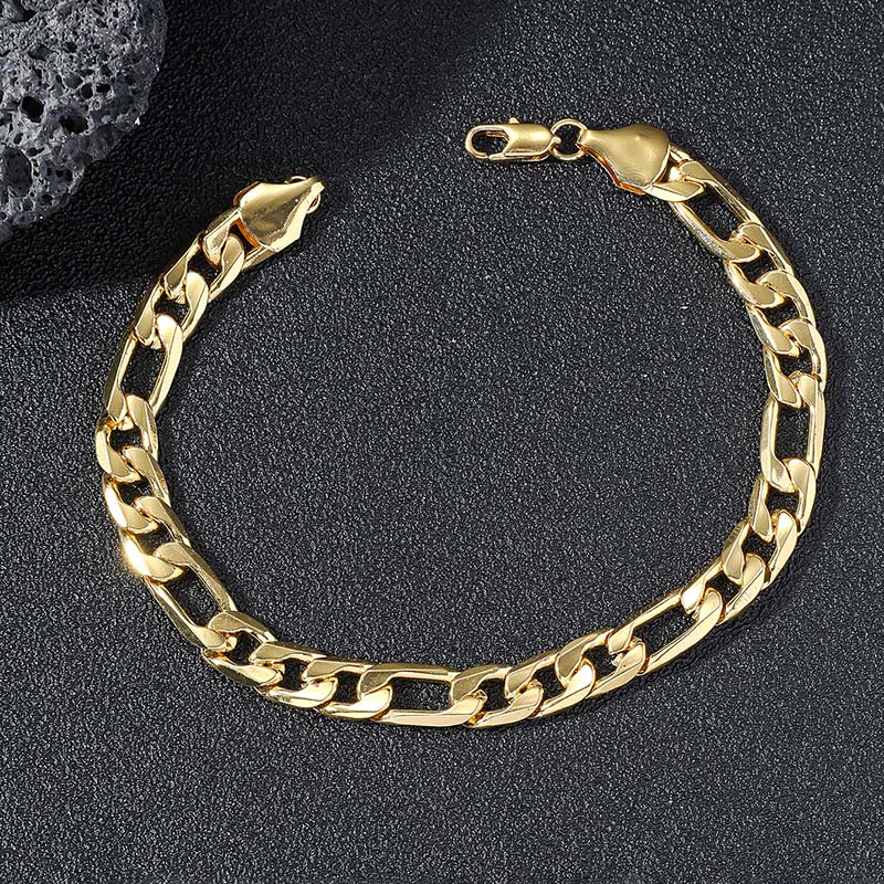 12mm Figaro Bracelet for Men