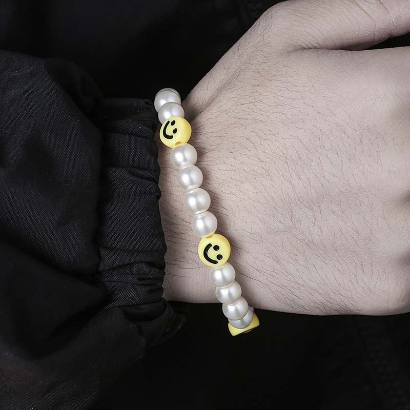 Smiley Face Pearl Bracelet