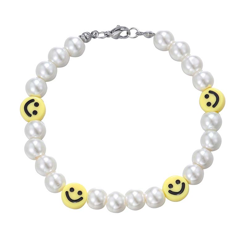 Smiley Face Pearl Bracelet