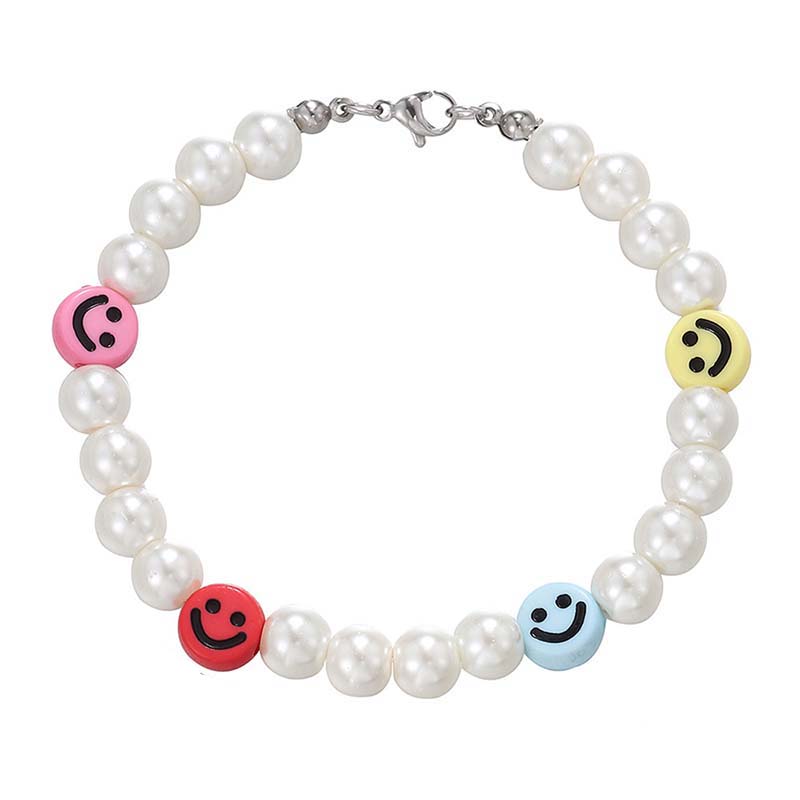 Smiley Face Pearl Bracelet