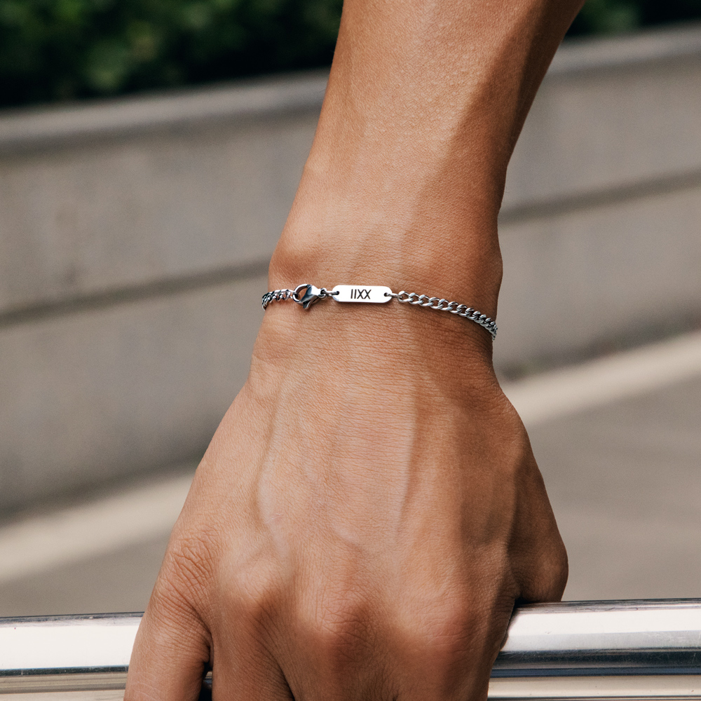 3mm Custom Name Stainless Steel Cuban Bracelet 3mm Custom Name Stainless Steel Cuban Bracelet