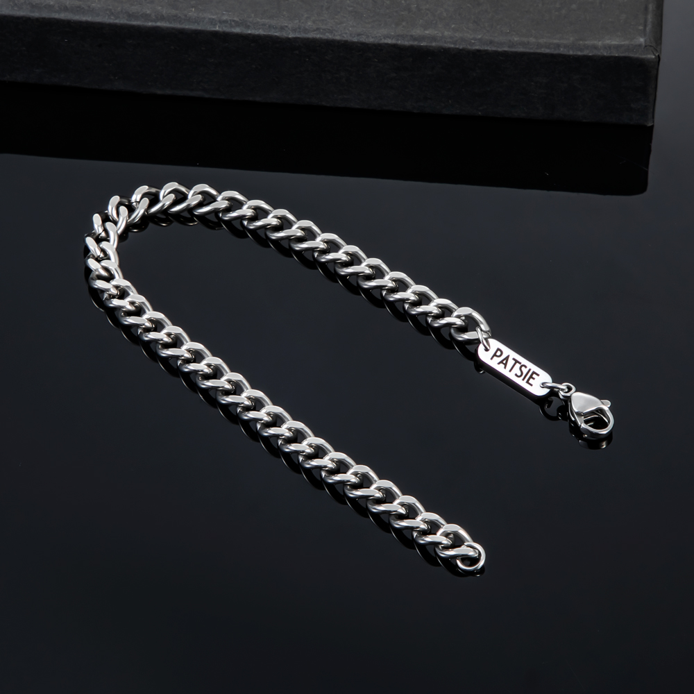 6mm Custom Name Stainless Steel Cuban Bracelet