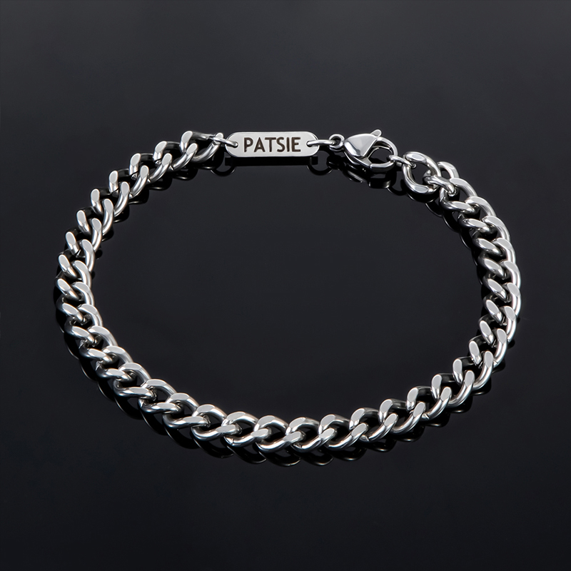 6mm Custom Name Stainless Steel Cuban Bracelet