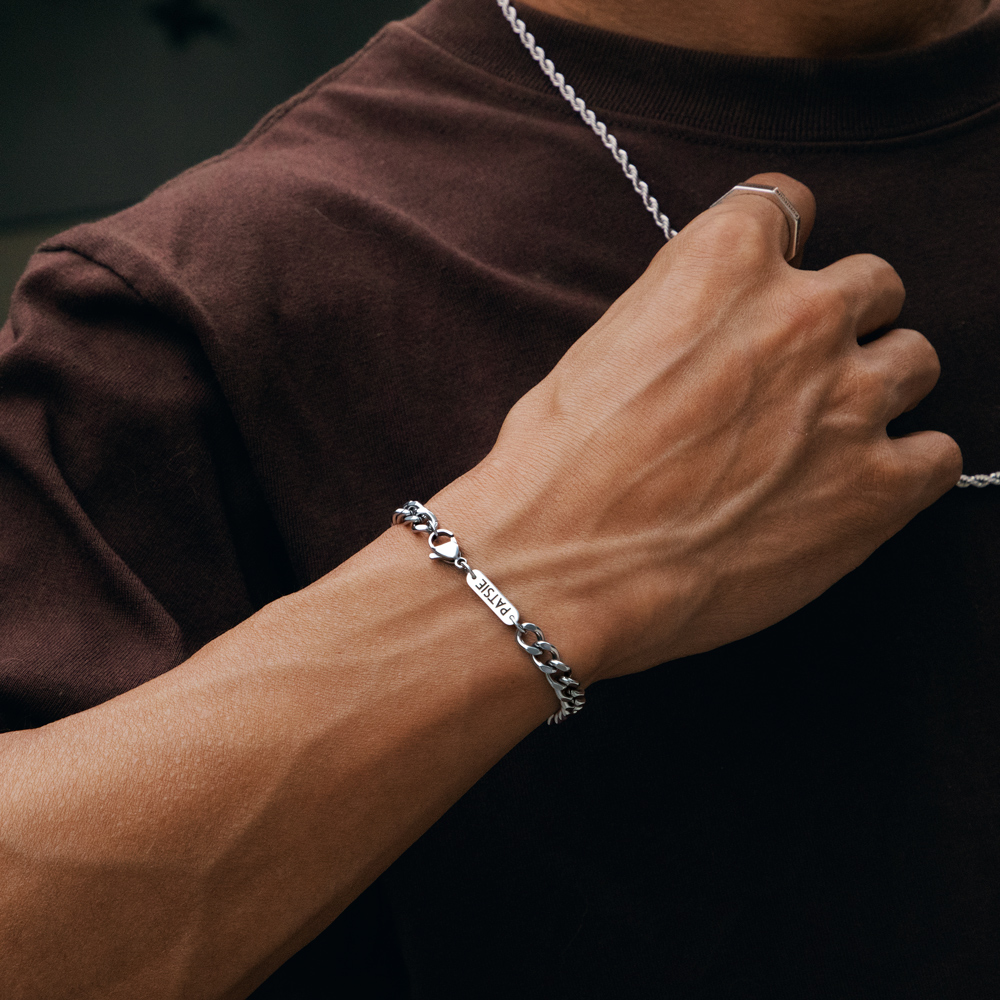 6mm Custom Name Stainless Steel Cuban Bracelet