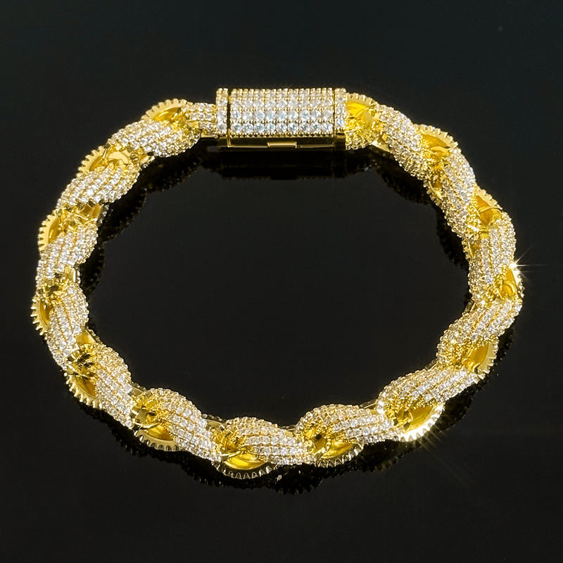 8mm Iced Rope Bracelet for Men