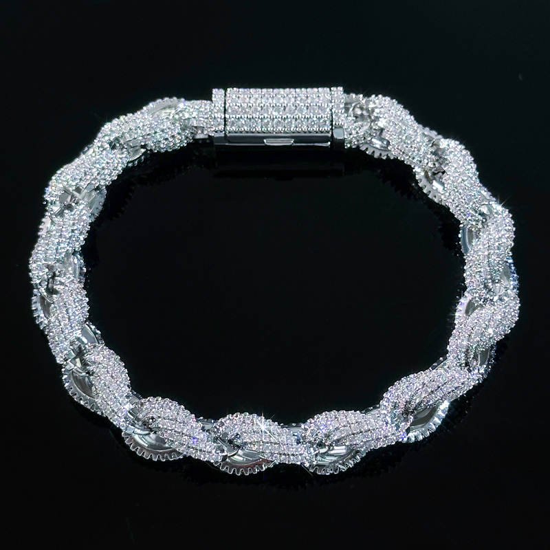 8mm Iced Rope Bracelet for Men