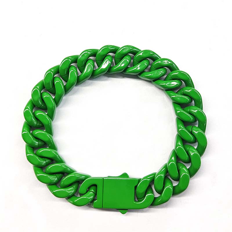 13mm Colorful Cuban Link Bracelet for Men