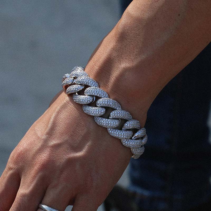 14mm Paved Cuban Bracelet