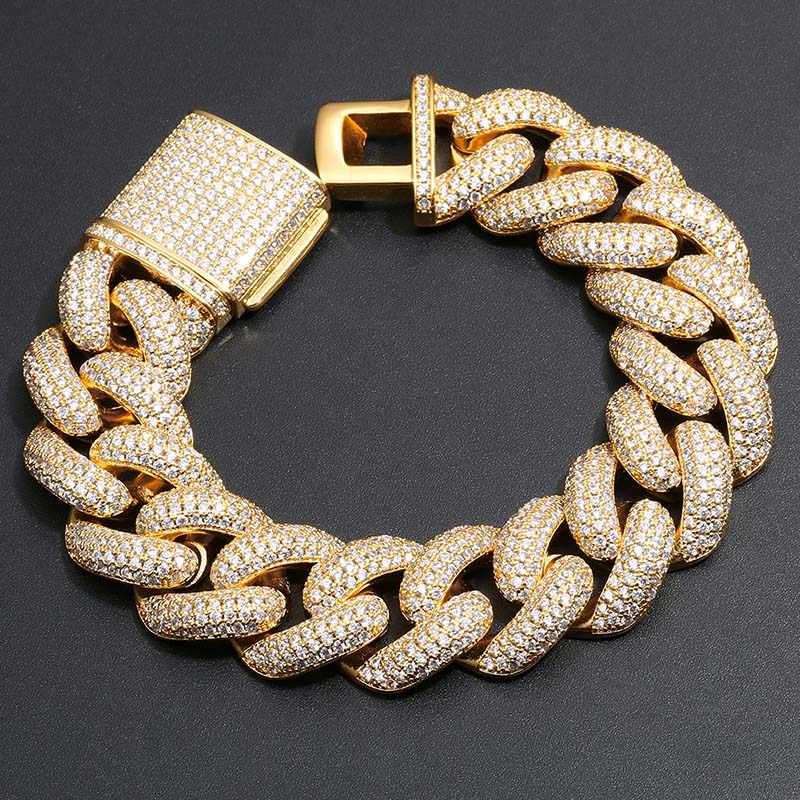 14mm Paved Cuban Bracelet