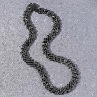 14mm Iced Miami Cuban Chain in Black Gold