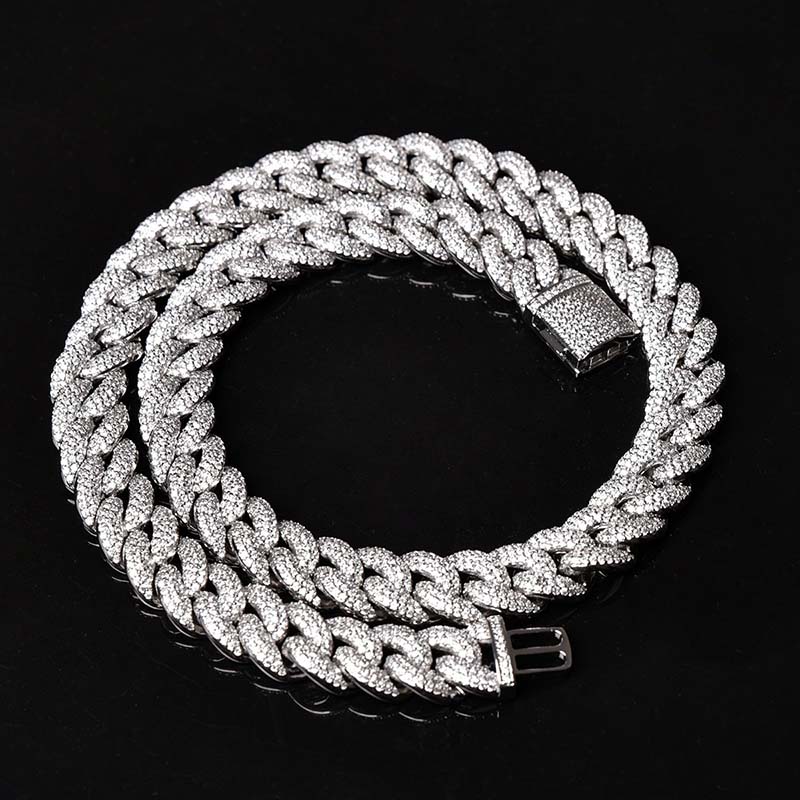 14mm Paved Cuban Chain with Big Box Clasp